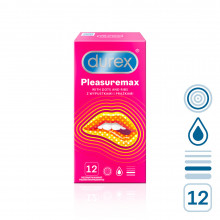 Vroubkované kondomy Durex Pleasuremax 56 mm