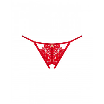 Červené otevřené tanga Ingridia crotchless thong