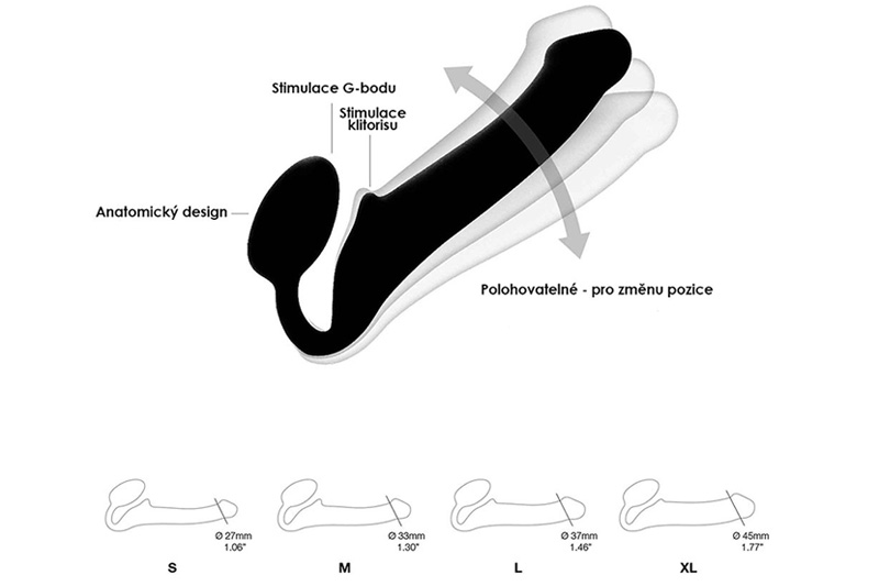 Stimulace se strap-on-me dildem