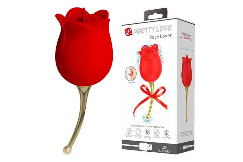 Vibrátor na klitoris s jazýčkem Pretty Love Rose Lover
