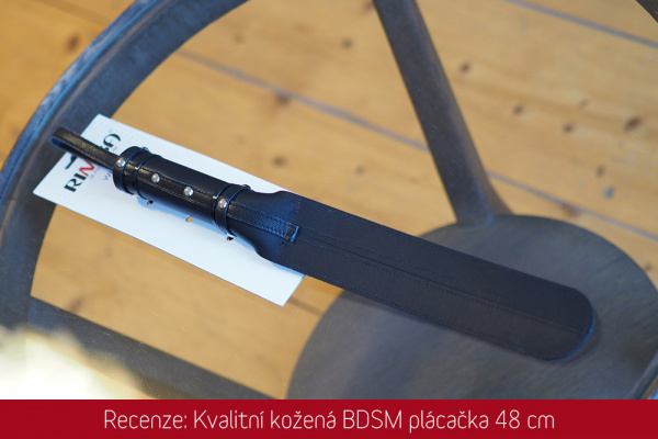 Recenze: Kvalitní kožená BDSM plácačka 48 cm