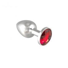 Anální kolík XS s červeným krystalem 5,7 x &#216; 2,4 cm
