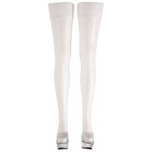 Samodržící bílé punčochy Cottelli Legwear 17 den