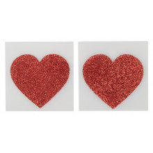 Samolepky na bradavky ve tvaru srdce &#x2764;&#xFE0F; Titty Sticker červené