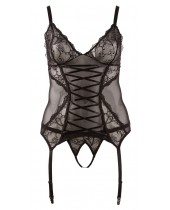 Erotický korzet XL s otevřenými tangy Cottelli Curves