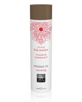 Hřejivý masážní olej Shiatsu Koriandr & olej se santalového dřeva 100 ml