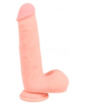 Realistické silikonové didlo s varlaty a přísavkou 20 x Ø 4,4 cm