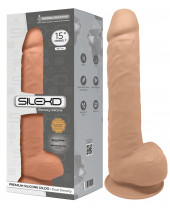 XXL dildo Silexd s přísavkou a paměťovým efektem 38 x Ø 7 cm