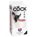 Připínací penis s postrojkem King Cock Strap-On Harness 21 cm