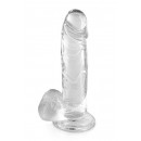 Realistické dildo s varlaty Pure Jelly 20 x Ø 4 cm