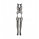 Síťované bodystocking s otevřeným rozkrokem Le Désir