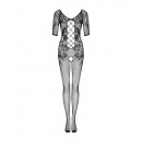 Síťované bodystocking s otevřeným rozkrokem Obsessive F238 S/L