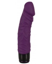 Realistický vibrátor Vibra Lotus fialový 20 cm