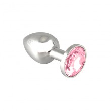 Anální šperk XS s růžovým krystalem 5,7 x &#216; 2,4 cm