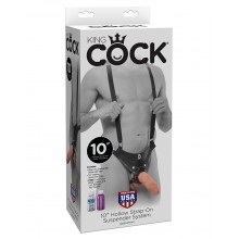 Dutý připínací penis pro muže King Cock Hollow Strap-On 25 cm