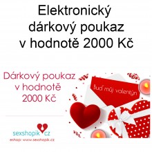 Elektronický valentýnský &#x2764;&#xFE0F; dárkový poukaz 2000 Kč