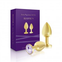 Luxusní set análních kolíků Rianne S 2 ks zlatá