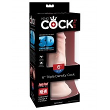 Realistické dildo s přísavkou King Cock Plus Triple Density