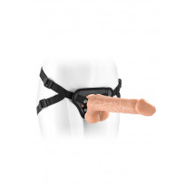 Realistický připínací penis s postrojkem Real Body 21 x &#216; 4 cm