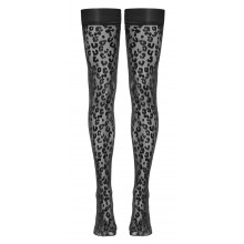 Samodržící stahovací punčochy leopardního vzhledu &#x1F406; Cottelli Legwear 30 den