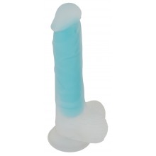 Svítící dildo &#x1F4A1; s přísavkou Glow in the Dark 20,5 x &#216; 4 cm