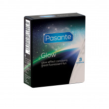 Svítící kondomy &#x1F4A1; Pasante Glow 53 mm 3 ks