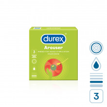 Vroubkované kondomy Durex Arouser 53 mm