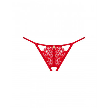 Červené otevřené tanga Ingridia crotchless thong