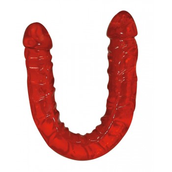 Dvojité realistické dildo Ultra Dong červené 43 x Ø 4 cm