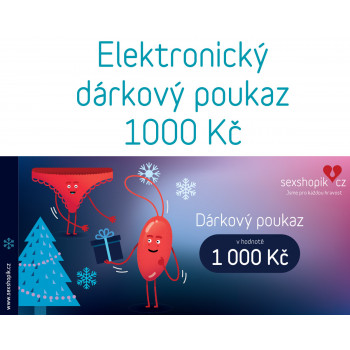 Elektronický vánoční 🎄 dárkový poukaz 1000 Kč