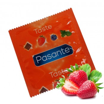 Jahodové kondomy 🍓 Pasante 53 mm 12 ks