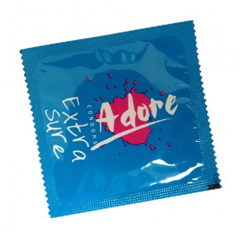 Klasické kondomy Pasante Adore Extra Sure 54 mm