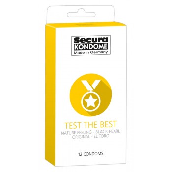 Mix kondomů Secura Test the Best 52 mm 12 ks