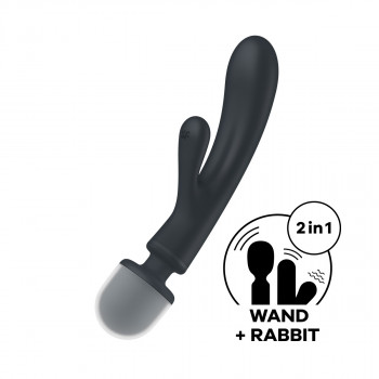 Satisfyer Triple Lover Rabit oboustranný masér 2v1 24 cm