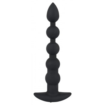 Silikonové vibrační anální kuličky Black Velvets 21 cm