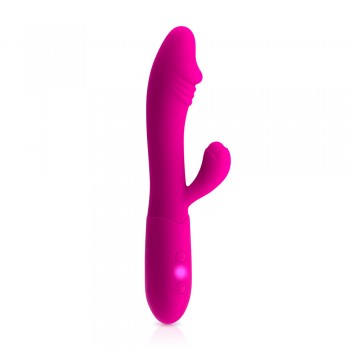 Silikonový vibrátor králíček 🐰 Becca 18,6 cm, USB