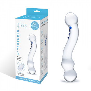 Skleněné dildo Glas na bod G transparentní 14,5 cm