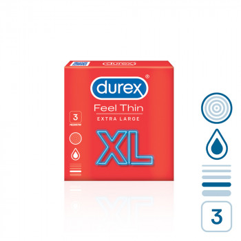 Tenké kondomy Durex Feel Thin XL 57 mm