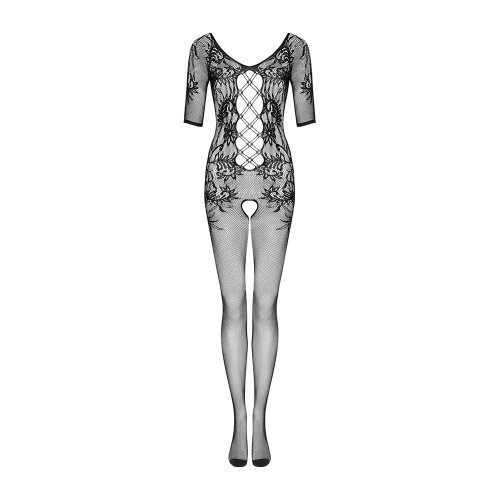 Síťované bodystocking s otevřeným rozkrokem Obsessive F238 S/L