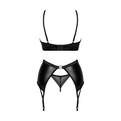 Třídílná sexy souprava mokrého vzhledu Obsessive Norides