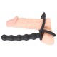 Anální kuličky s erekčním kroužkem na penis a varlata Black Velvets 19 cm