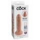 Dildo se stahovací předkožkou King Cock 16,5 cm