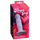 Fialový vibrátor s přísavkou Heart Guy 19,5 x Ø 4,5 cm