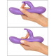 Flexibilní vibrátor králíček s metalickým leskem 18,3 cm
