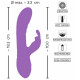 Flexibilní vibrátor králíček s metalickým leskem 18,3 cm