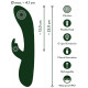 Luxusní vibrátor králíček  🐰 Emerald Love 23 cm