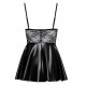 Mini šaty 👗 Noir s rozšířenou sukní matného vzhledu