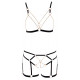 Otevřená erotická souprava v bondage stylu Cottelli Lingerie