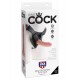 Připínací penis s postrojkem King Cock Strap-On Harness 15 cm