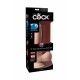 Realistické dildo s varlaty a s přísavkou Strap on Triple Density
